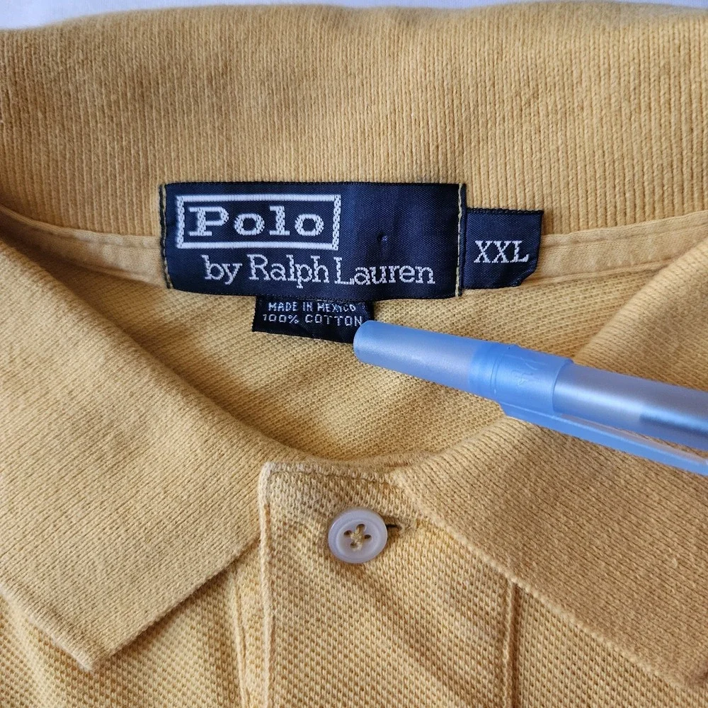 Polo Ralph Lauren Polo Shirt Men's XXL Butter Yellow‎ Cotton Performance  Preppy